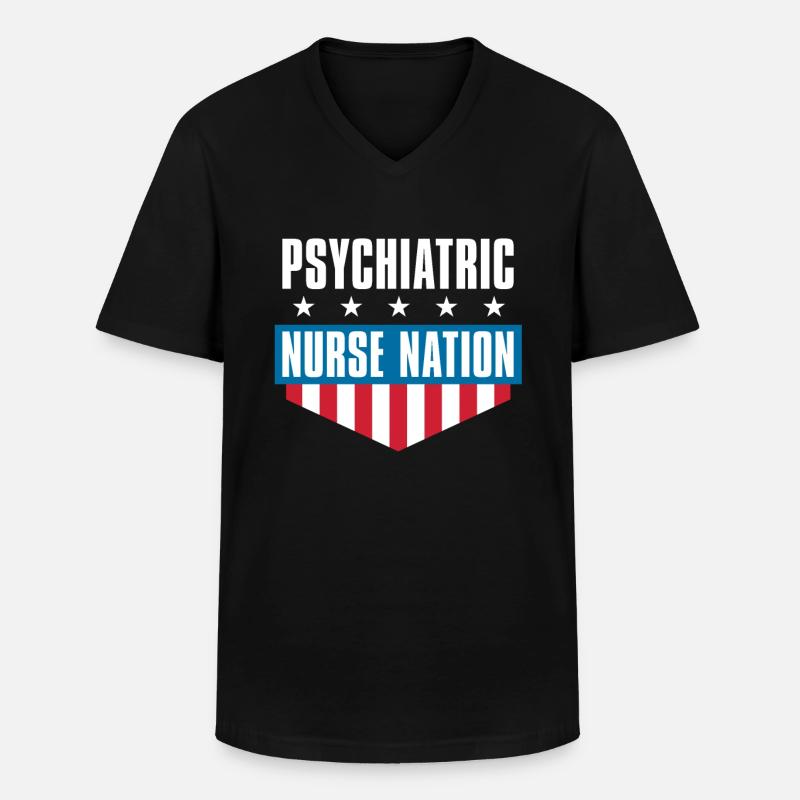 Krankenschwester - Männer-T-Shirt mit V-Ausschnitt - Schwarz