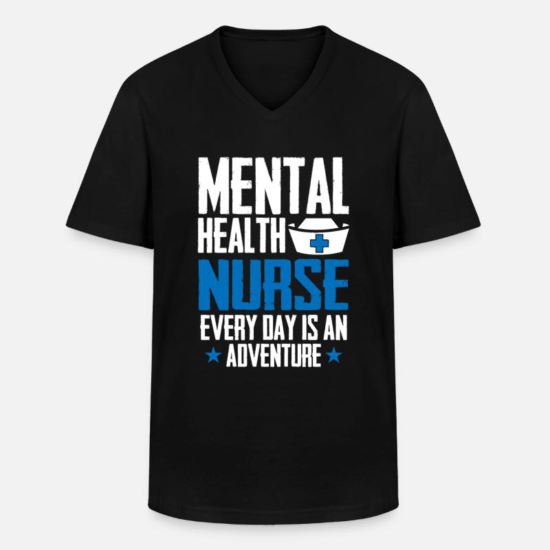 Krankenschwester - Männer-T-Shirt mit V-Ausschnitt - Schwarz