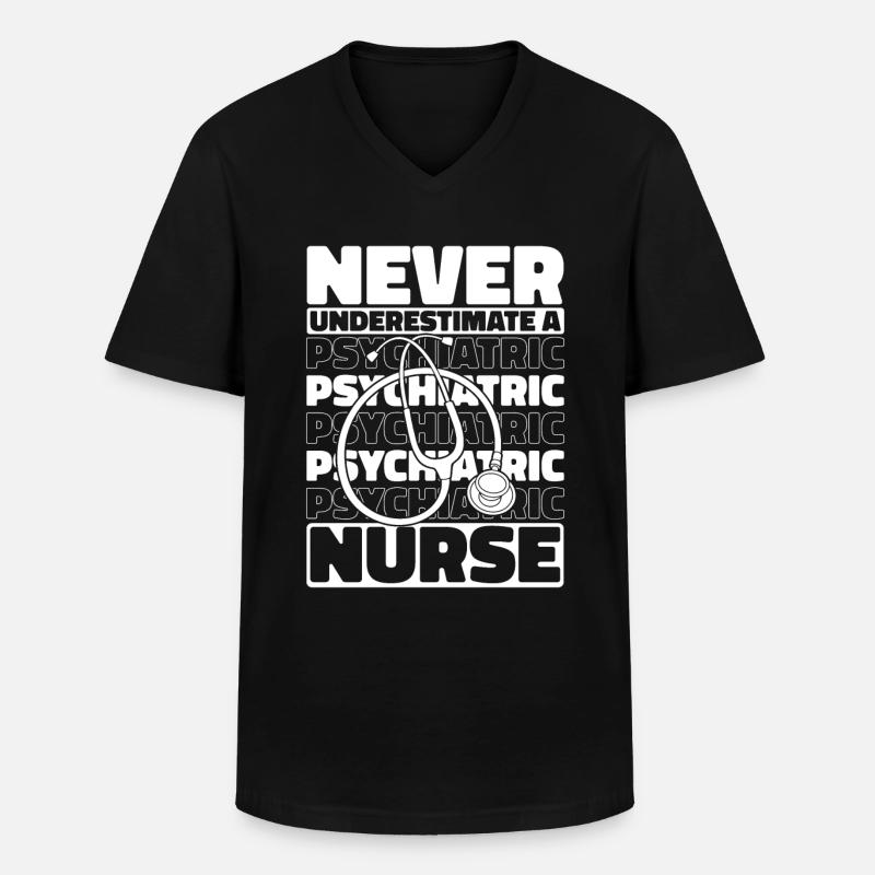 Krankenschwester - Männer-T-Shirt mit V-Ausschnitt - Schwarz
