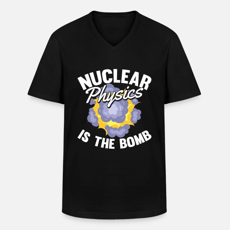 Physik Physiker - Männer-T-Shirt mit V-Ausschnitt - Schwarz