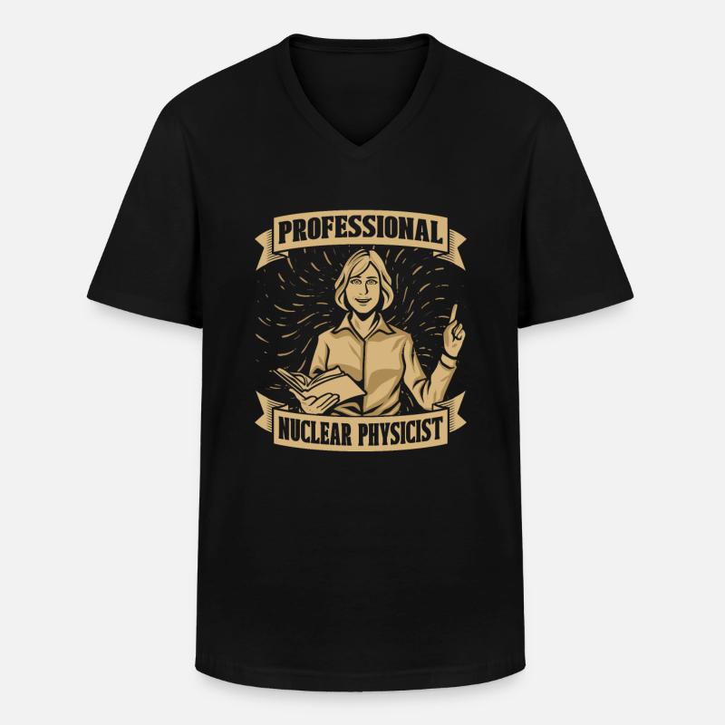 Physik Physiker - Männer-T-Shirt mit V-Ausschnitt - Schwarz