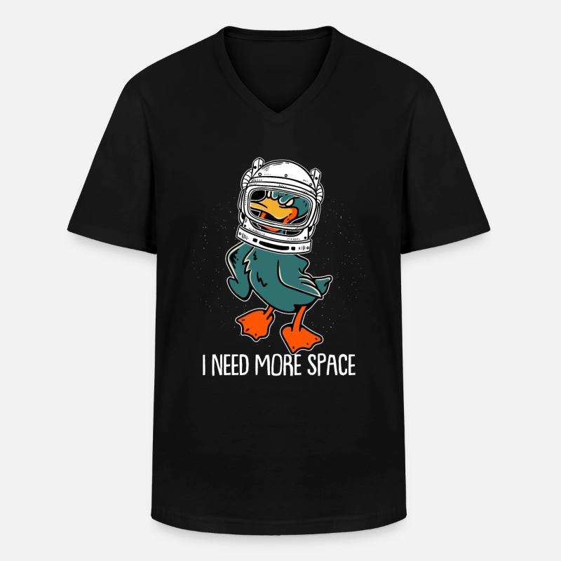Ente - Männer-T-Shirt mit V-Ausschnitt - Schwarz