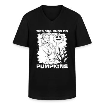 Halloween - T-shirt col V Homme - noir - Devant - AI Model Male 178 dark (178cm)