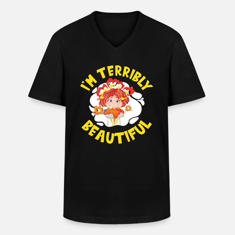Physik Phyiker Niedlich Kernphysik - Männer-T-Shirt mit V-Ausschnitt - Schwarz