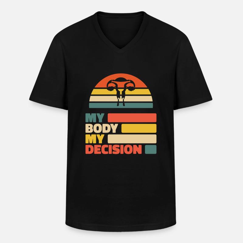 Hysterektomie - Männer-T-Shirt mit V-Ausschnitt - Schwarz