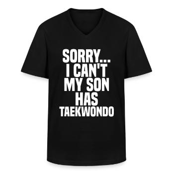Taekwondo Mère Taekwondo Mama - T-shirt col V Homme - noir - Devant - AI Model Male 178 dark (178cm)