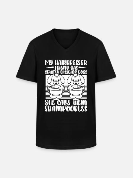 Coiffeur Coiffeur Chiens - T-shirt col V Homme - noir