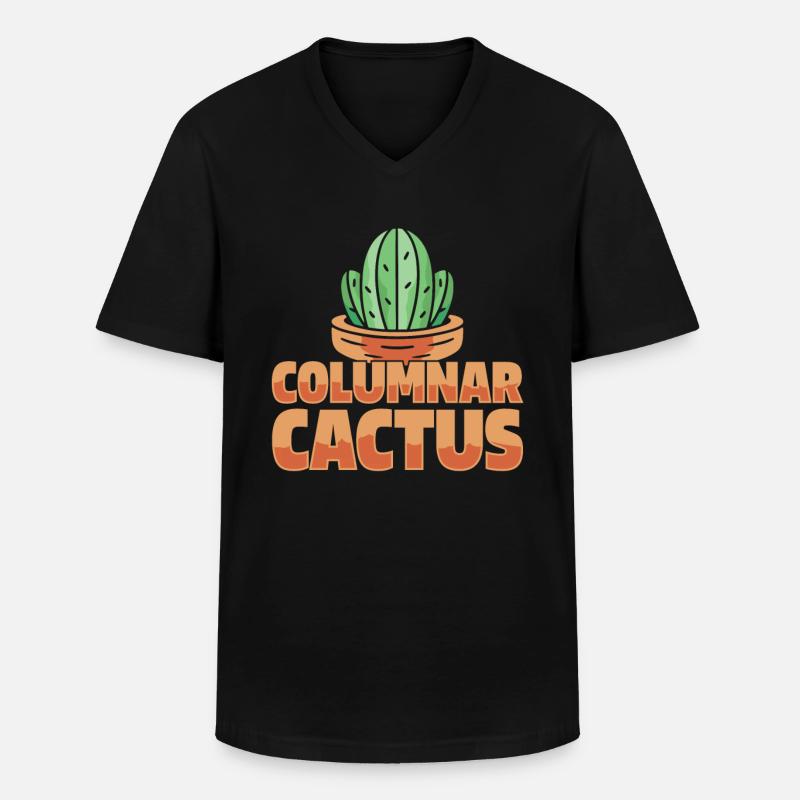 Kaktus Garten - Männer-T-Shirt mit V-Ausschnitt - Schwarz
