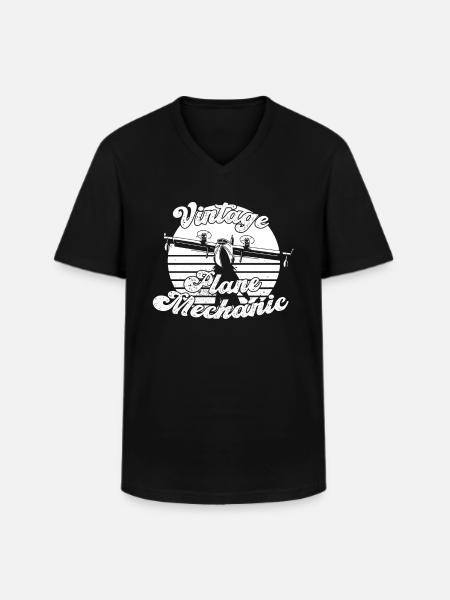Mécanicien d’aéronefs - T-shirt col V Homme - noir