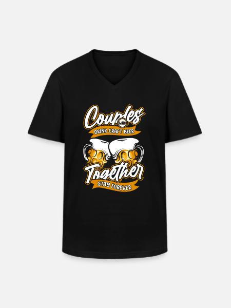 Craft Beer Craft Beer Pair - Men's V-Neck T-Shirt - black