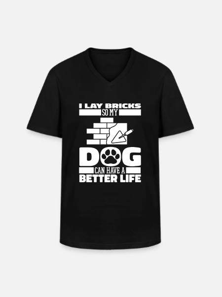 Maurer Dog - Men's V-Neck T-Shirt - black