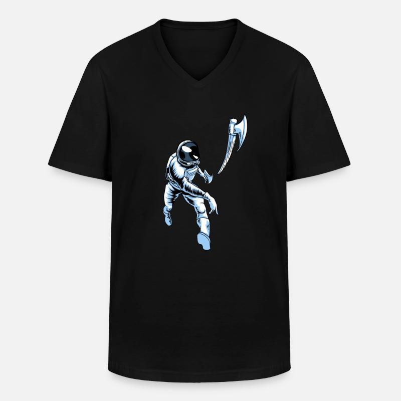 Axtwerfen Axtwerfer Astronaut - Männer-T-Shirt mit V-Ausschnitt - Schwarz