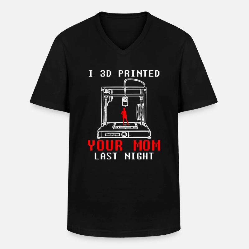 Entwickler Coder Programmierer 3D Drucker - Männer-T-Shirt mit V-Ausschnitt - Schwarz