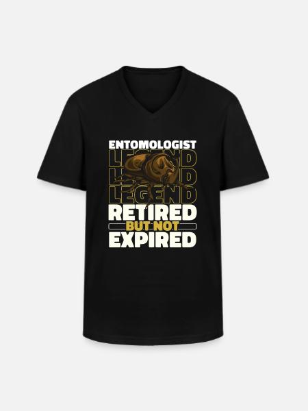Entomology Entomologist Retired Insect - Men's V-Neck T-Shirt - black