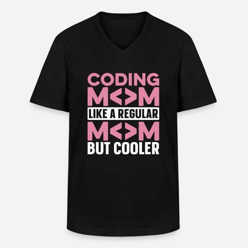 Developer Coder Programmer Mama - Men's V-Neck T-Shirt - black