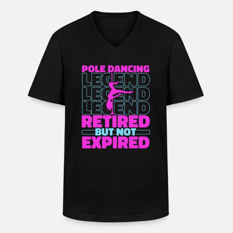Pole Dancing Im Ruhestand - Männer-T-Shirt mit V-Ausschnitt - Schwarz