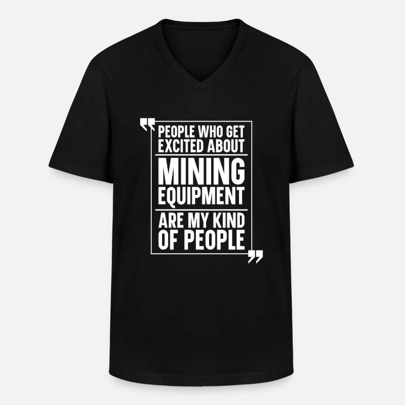 Engineer Mining Engineer - Men's V-Neck T-Shirt - black
