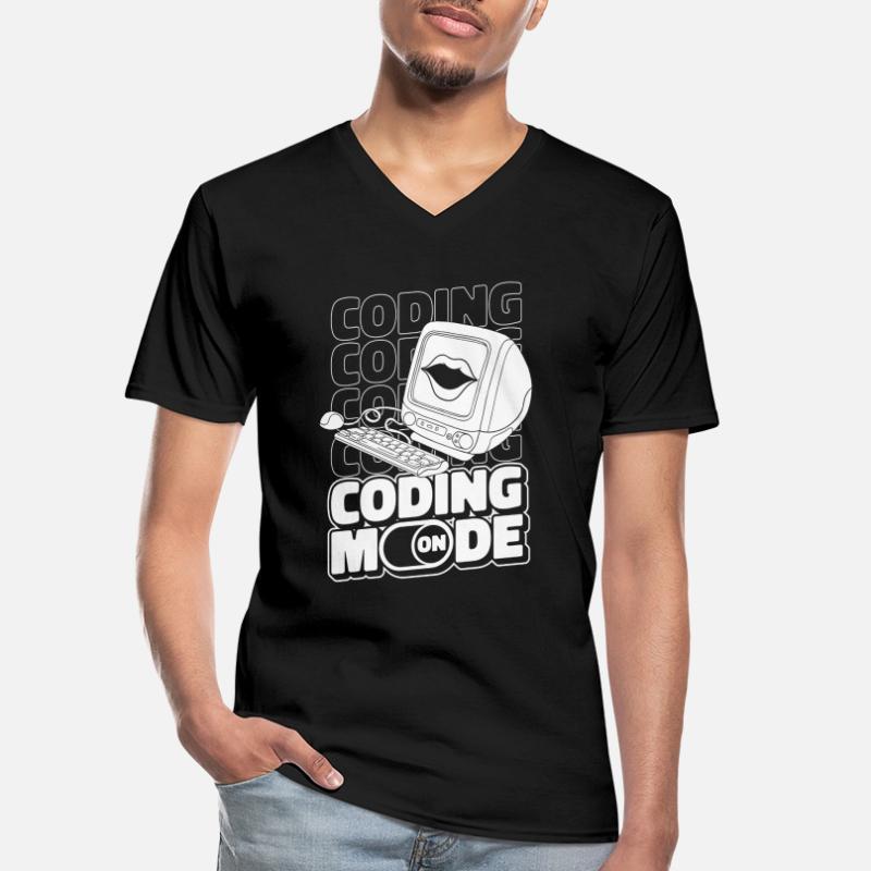 Entwickler Coder Programmierer Computer Männer-T-Shirt mit V-Ausschnitt