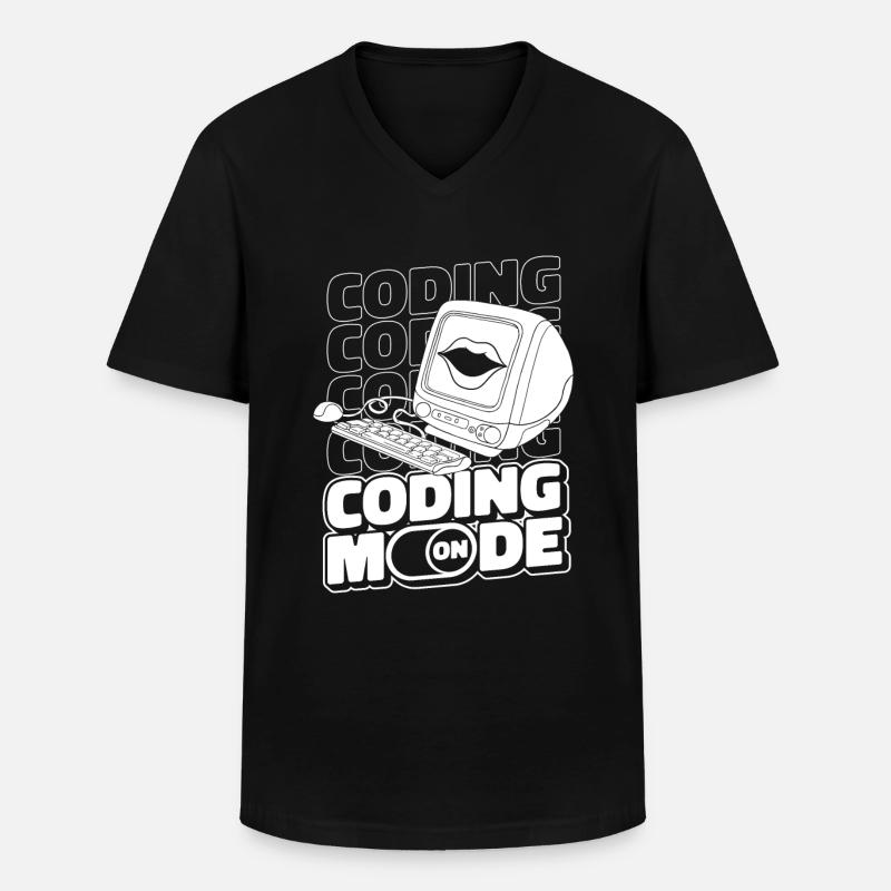 Entwickler Coder Programmierer Computer - Männer-T-Shirt mit V-Ausschnitt - Schwarz