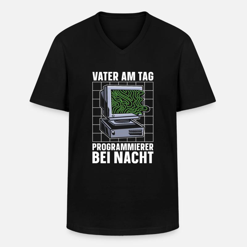 Entwickler Coder Programmierer - Männer-T-Shirt mit V-Ausschnitt - Schwarz