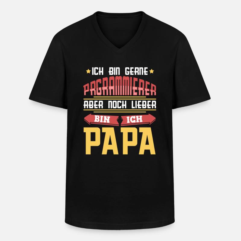 Entwickler Coder Programmierer - Männer-T-Shirt mit V-Ausschnitt - Schwarz