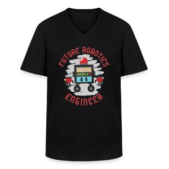 Robotique Ai Robot Future Ingénieur en robotique - T-shirt col V Homme - noir - Devant - AI Model Male 178 dark (178cm)