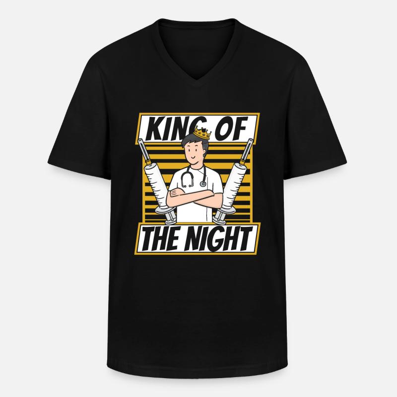 Krankenschwester Spritzen - Männer-T-Shirt mit V-Ausschnitt - Schwarz