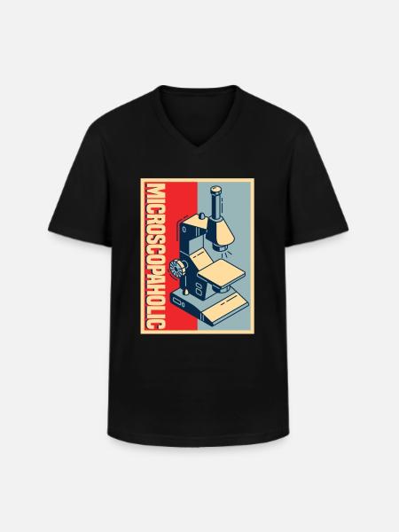 Biology Biologist Microscope - Men's V-Neck T-Shirt - black