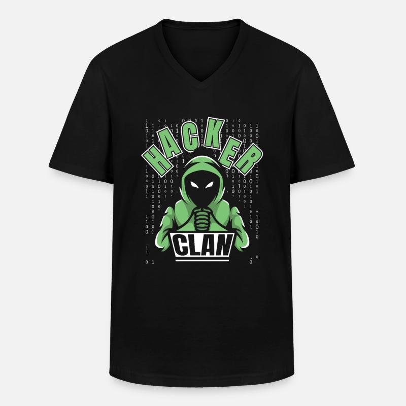 Entwickler Coder Programmierer Hacker - Männer-T-Shirt mit V-Ausschnitt - Schwarz