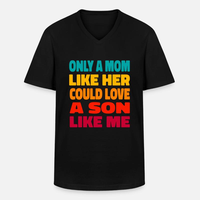 Mama Mutter Lustig - Männer-T-Shirt mit V-Ausschnitt - Schwarz