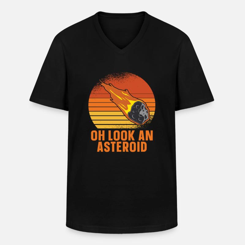 Dérivation astroïde de l’espace spatial - T-shirt col V Homme - noir