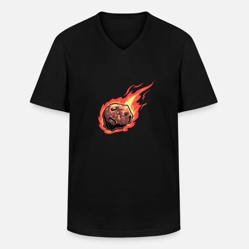 Space Space Astroid Diversion - Men's V-Neck T-Shirt - black