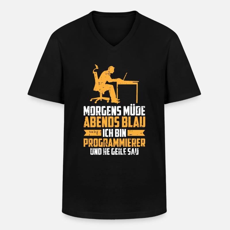 Entwickler Coder Programmierer - Männer-T-Shirt mit V-Ausschnitt - Schwarz
