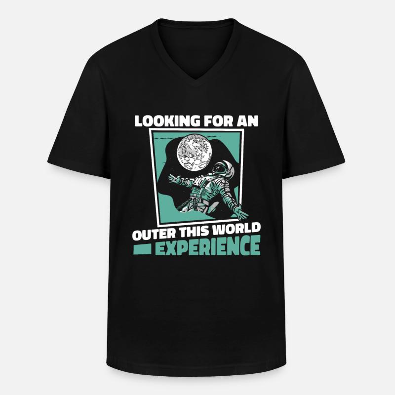 Space Space Astronaut Space Colonization - Men's V-Neck T-Shirt - black