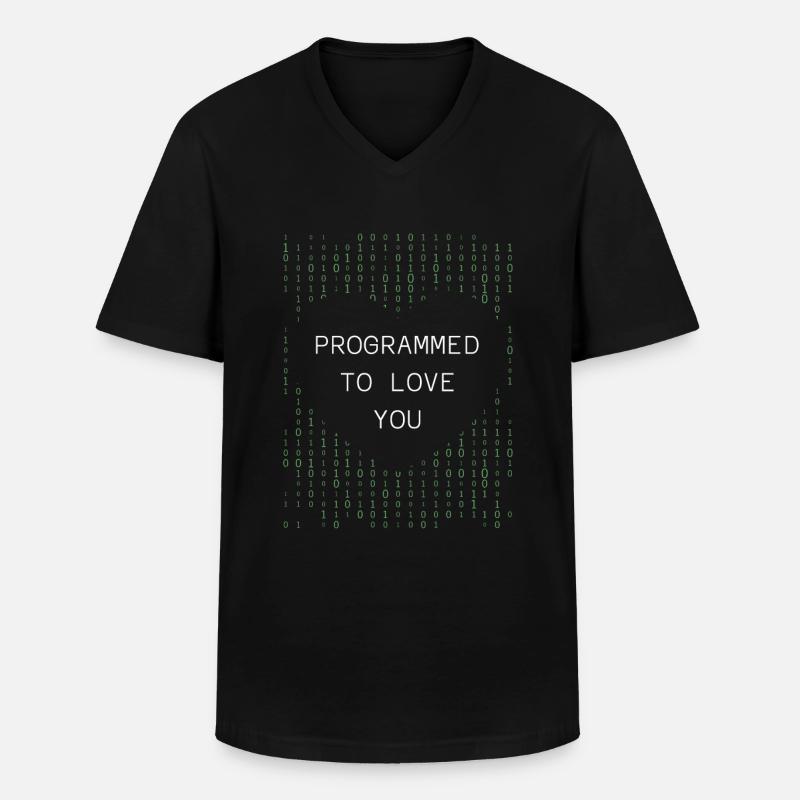 Entwickler Coder Programmierer - Männer-T-Shirt mit V-Ausschnitt - Schwarz