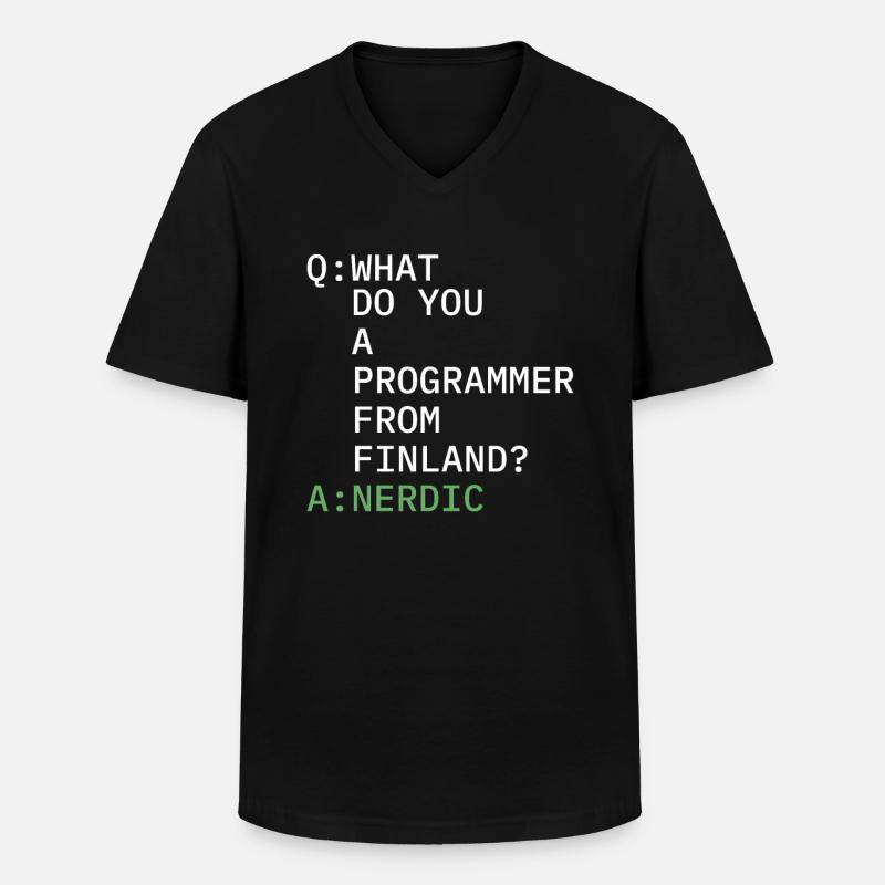 Entwickler Coder Programmierer Komisch - Männer-T-Shirt mit V-Ausschnitt - Schwarz