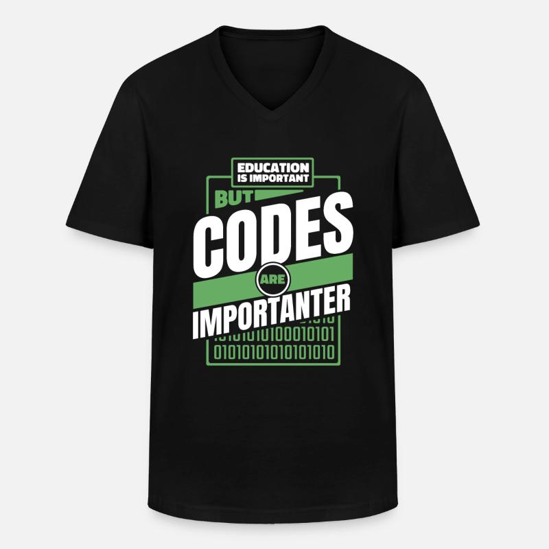 Entwickler Coder Programmierer Lustig - Männer-T-Shirt mit V-Ausschnitt - Schwarz