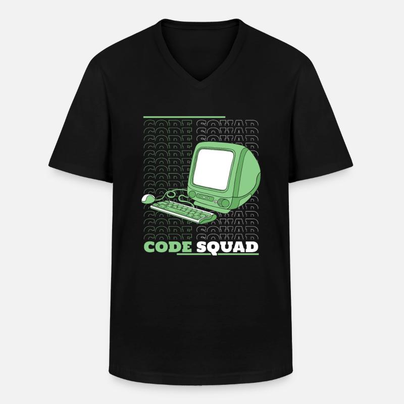 Entwickler Coder Programmierer Rechner - Männer-T-Shirt mit V-Ausschnitt - Schwarz
