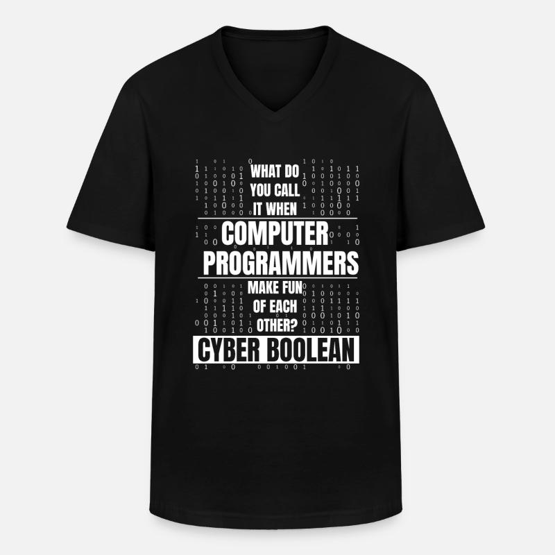 Entwickler Coder Programmierer Lustig - Männer-T-Shirt mit V-Ausschnitt - Schwarz