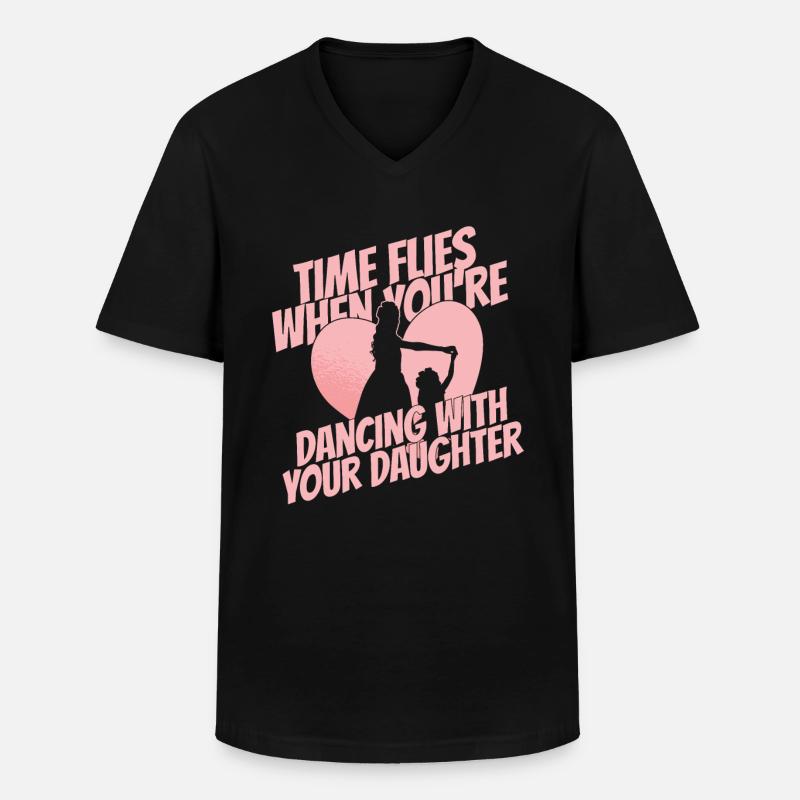 Mom Mutter Herz Tanz Mutter - Männer-T-Shirt mit V-Ausschnitt - Schwarz