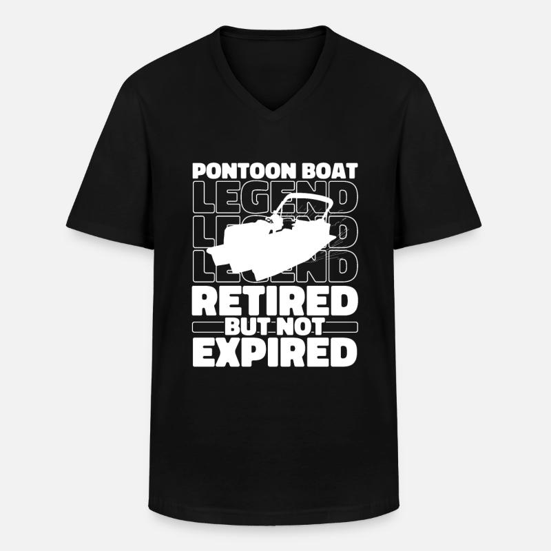 Pontonboot Im Ruhestand - Männer-T-Shirt mit V-Ausschnitt - Schwarz