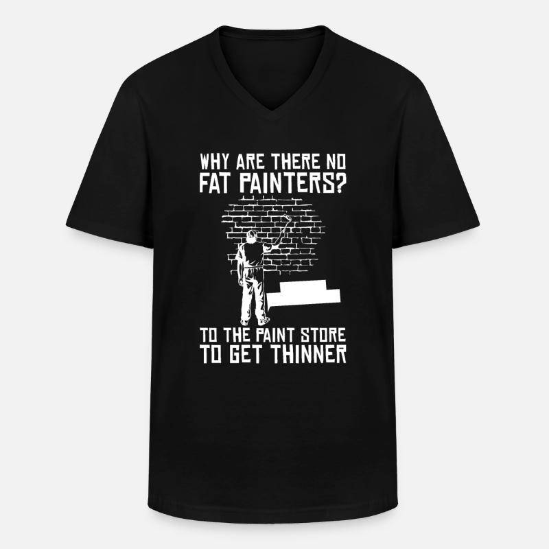 Maler Lackierer Spaß - Männer-T-Shirt mit V-Ausschnitt - Schwarz