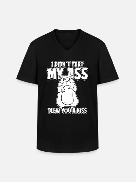 Cochon d’Inde cochon d’Inde drôle - T-shirt col V Homme - noir