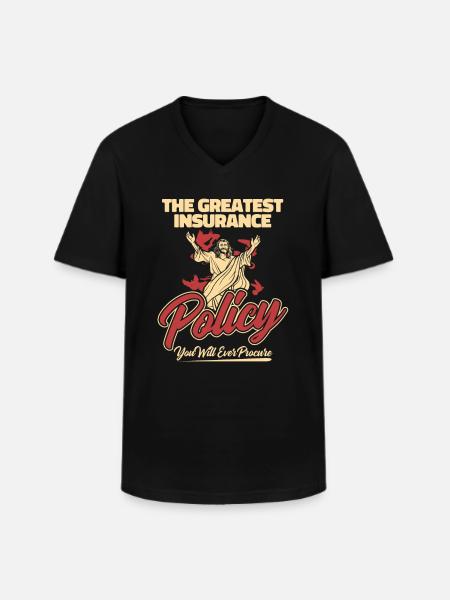 Christ Christianity Funny - Men's V-Neck T-Shirt - black