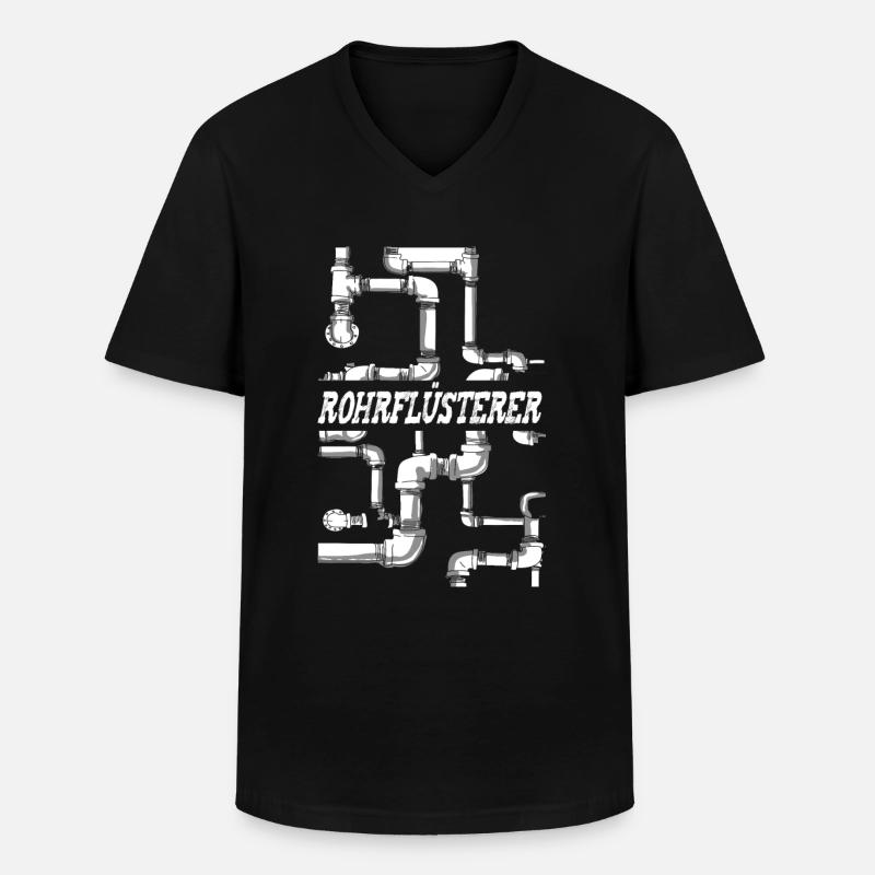 Pipeline Constructor Key - Men's V-Neck T-Shirt - black