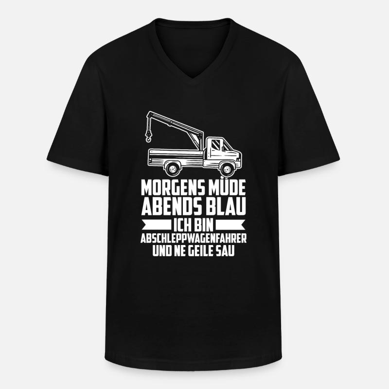 Abschleppdienst Abschlepper - Männer-T-Shirt mit V-Ausschnitt - Schwarz