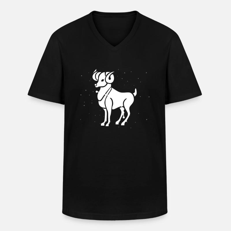 Widder Symbol - Männer-T-Shirt mit V-Ausschnitt - Schwarz