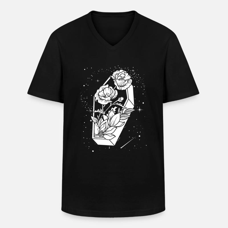 Gothic Sarg - Männer-T-Shirt mit V-Ausschnitt - Schwarz
