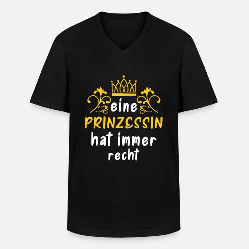 Prinzessin Krone - Männer-T-Shirt mit V-Ausschnitt - Schwarz