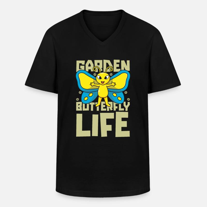 Hobbygärtner Garten Leben - Männer-T-Shirt mit V-Ausschnitt - Schwarz